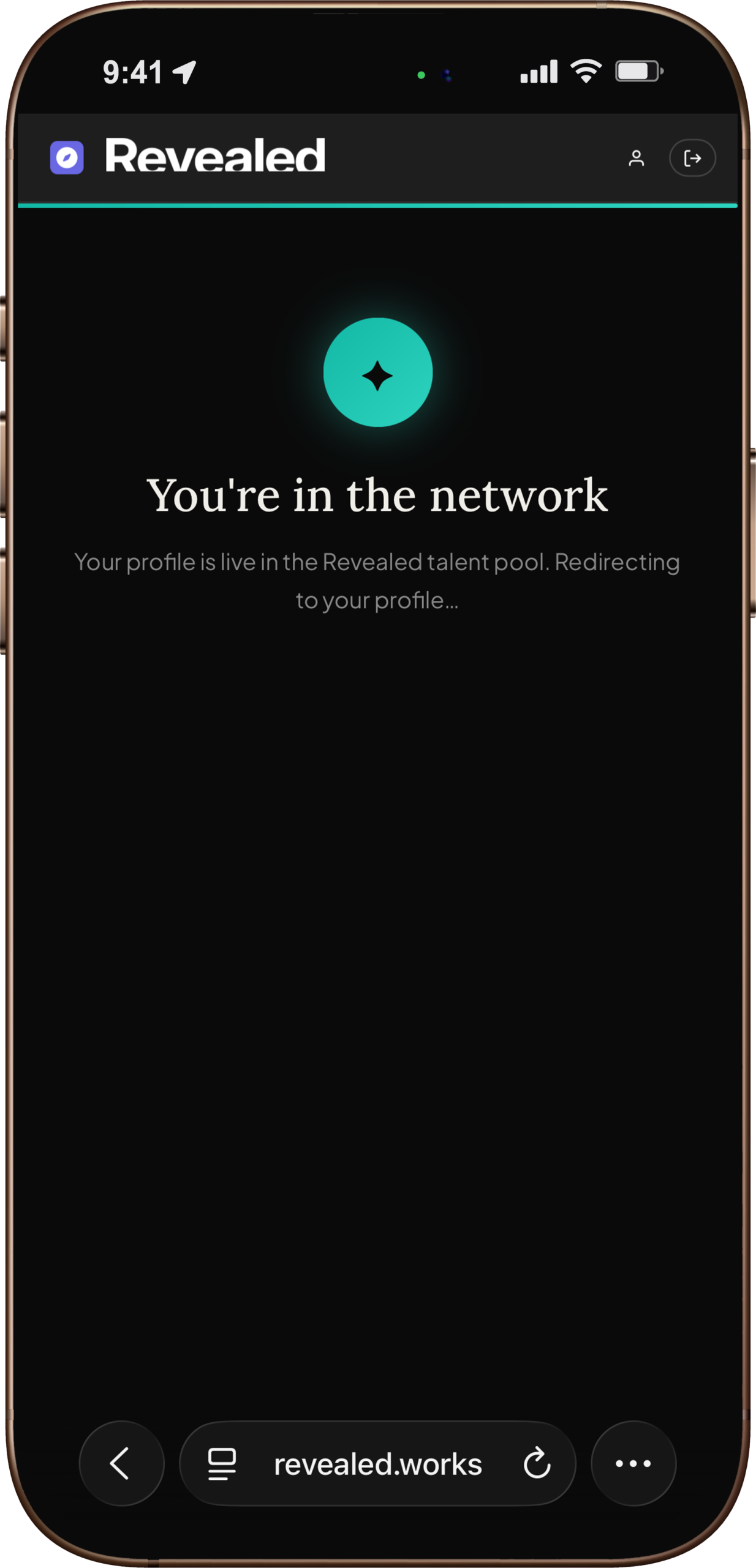 You're in the network