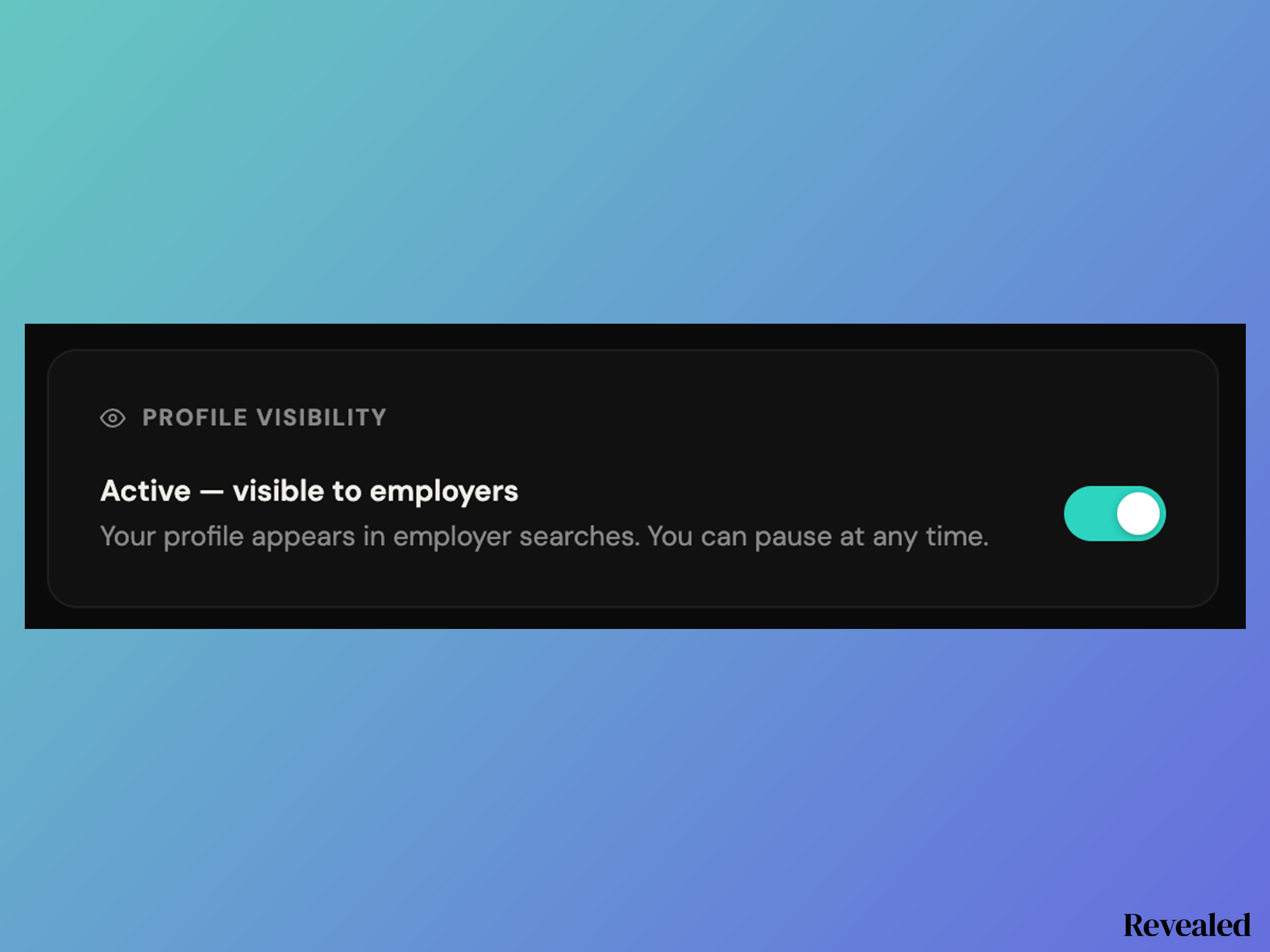 Candidate Visibility Toggle