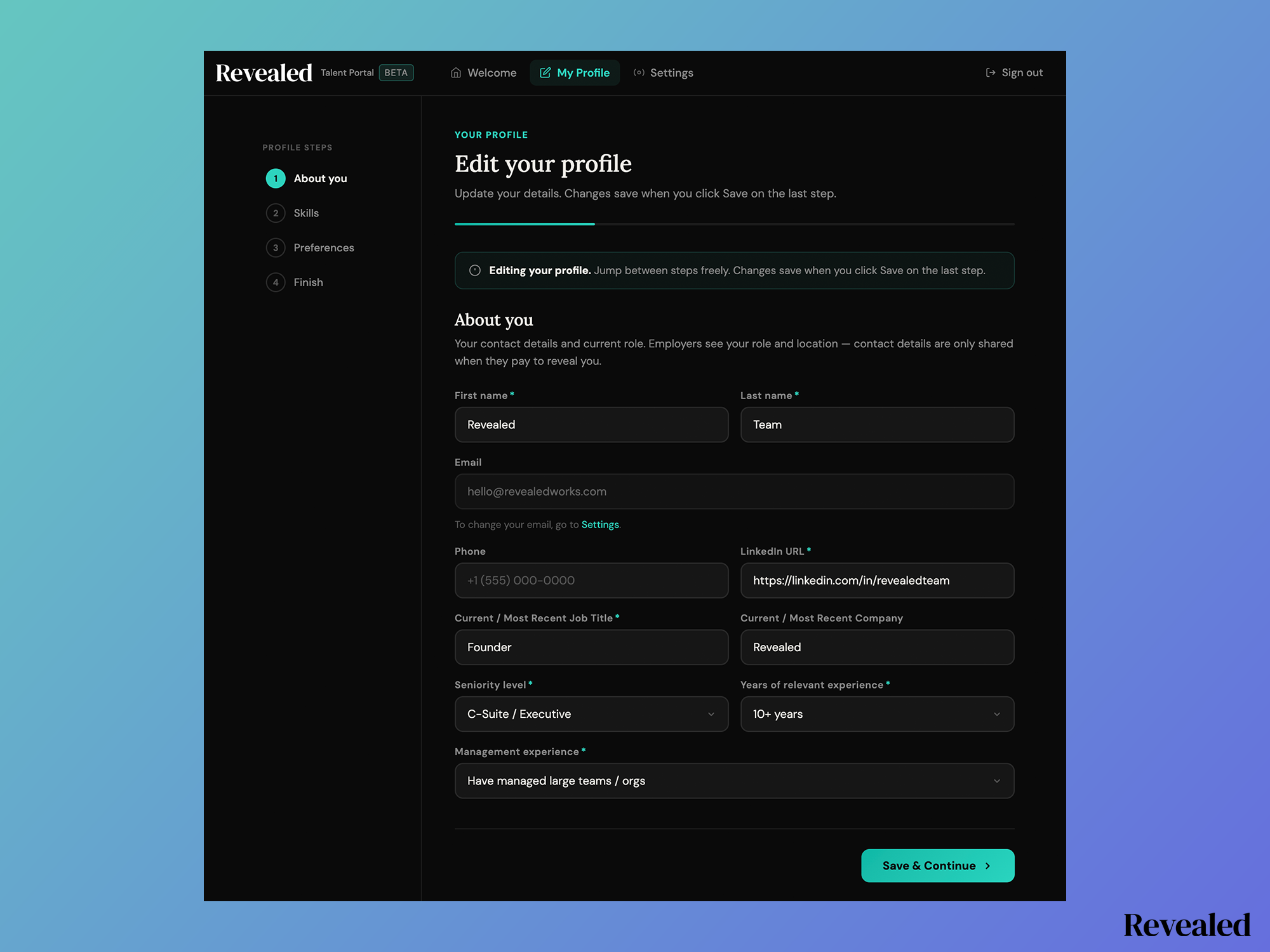 Step 1: Create your account